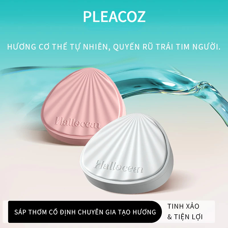 pleacoz nước hoa khô dạng sáp,hình vỏ sò,không chứa cồn,hương thơm tự nhiên,musk,tinh tế,nhỏ gọn 5.0 6 đánh giá