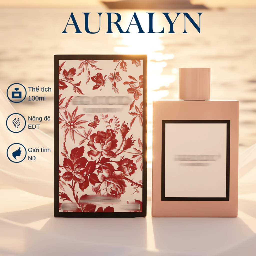 nước hoa nữ auralyn b.l.o.o m dầu thơm 100ml hương hoa cỏ thiên nhiên và quả ngọt, sang trọng quý tộc ,hiện đại.